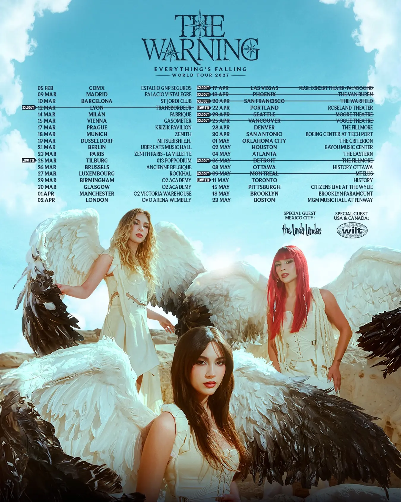 Everything’s Falling Tour: some shows sold out, more nearly gone