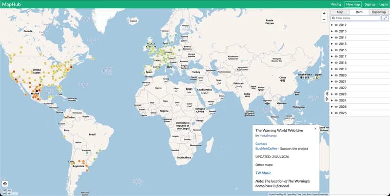 The Warning World Web Live Map