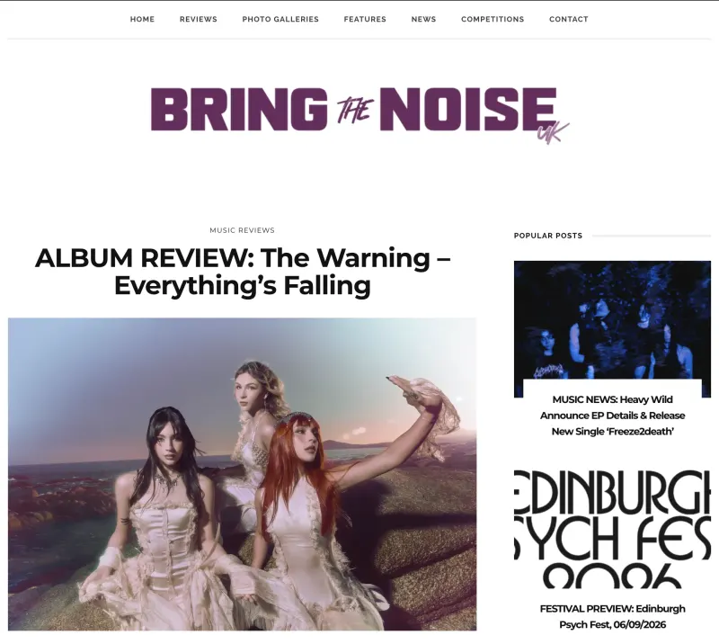 ALBUM REVIEW: The Warning – Everything’s Falling